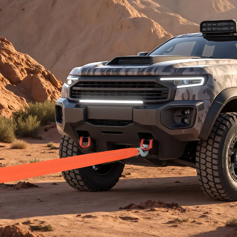 VEVOR Vilkšanas troses siksna 7 711 kg 6,1 m ar 2 āķiem