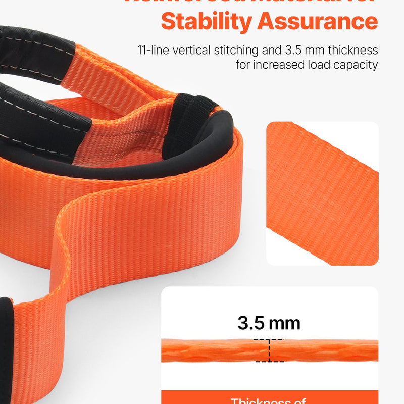 Автомобильный буксировочный ремень 16 329 кг 6,1 м для аварийных тяжелых работ