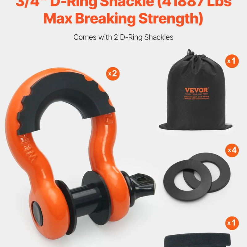 Автомобильный буксировочный ремень 16 329 кг 6,1 м для аварийных тяжелых работ