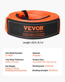 Автомобильный буксировочный ремень 16 329 кг 6,1 м для аварийных тяжелых работ