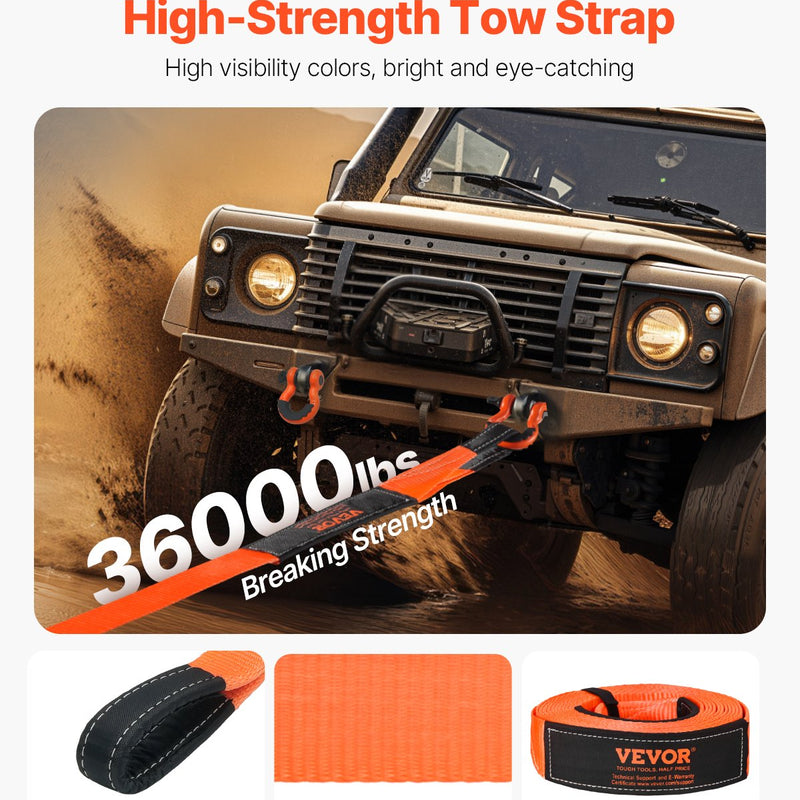 Autode pukseerimisköis/valjastus 16,3 t 9,1 m 76,2 mm raskete hädaolukordade lahendamiseks