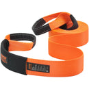 Vilkšanas siksnas komplekts 76 mm × 9,14 m ar cilpām, aizsarguzmavām, somu un 19 mm D-veida šaklēm