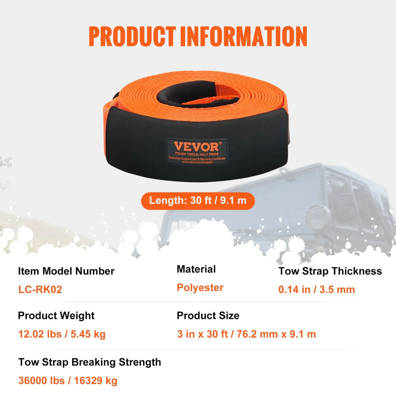 Vilkšanas siksnas komplekts 76 mm × 9,14 m ar cilpām, aizsarguzmavām, somu un 19 mm D-veida šaklēm