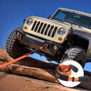 Auto vilkšanas troses/siksnas virve 7,6 cm × 2,4 m, pārrāvuma izturība 16,3 t, trīskārši pastiprinātas cilpas, koku aizsargs, vinčas pagarinājuma siksna, bezceļu vilkšanai un atgūšanai, izturīga ekstremālos laikapstākļos