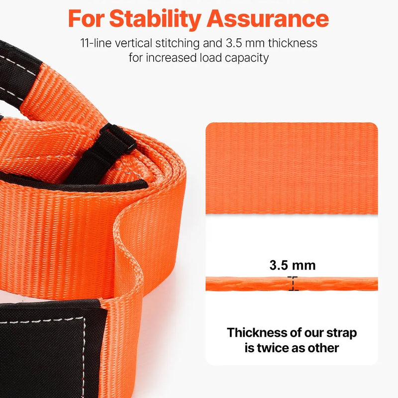 Automašīnas vilkšanas siksna 16 329 kg 2,44 m ārkārtas smagajiem darbiem