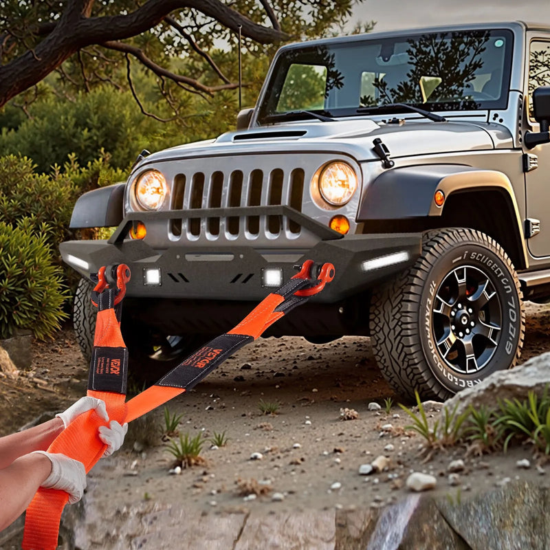 Automašīnas vilkšanas siksna 16 329 kg 2,44 m ārkārtas smagajiem darbiem