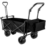 VEVOR saliekami transportēšanas ratiņi ar noņemamu jumtu, 600D oxford audums, ratiņi ar lieliem riteņiem un regulējamu rokturi, pārnēsājami salokāmi ratiņi pludmalei, dārzam un sporta aktivitātēm