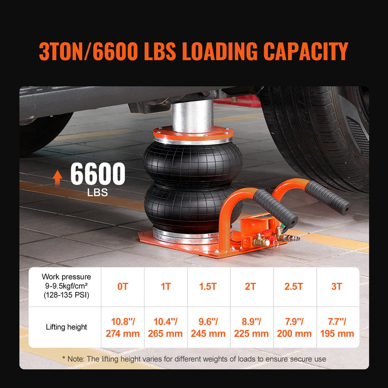 VEVOR pneumaatiline tõstuk, 3 tonni, tõstetud sambaga, sobib sõiduautodele