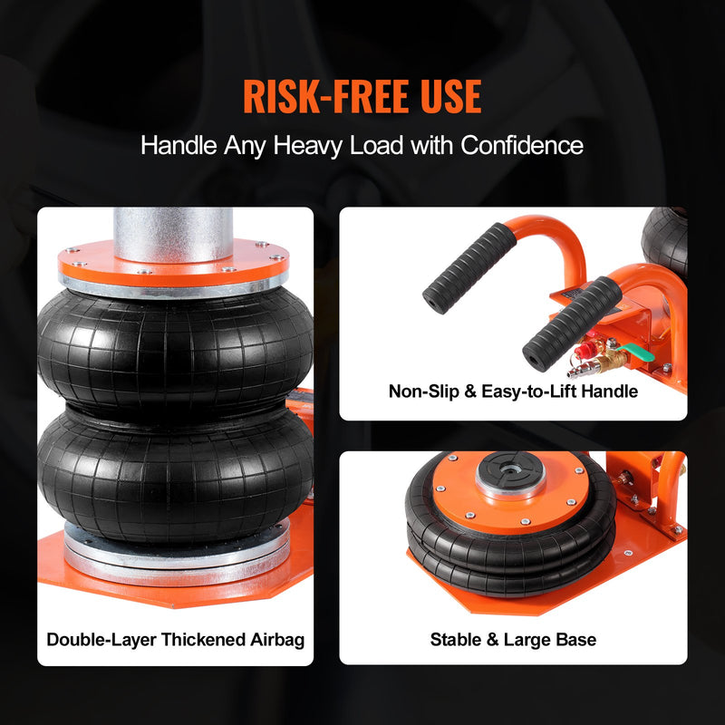 VEVOR pneumaatiline tõstuk, 3 tonni, tõstetud sambaga, sobib sõiduautodele