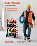 Vadu ruļļu statīvs ar 11 stieņiem — kabeļu turētājs rūpnieciskai un elektropreču tirdzniecības lietošanai