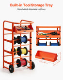 Vadu ruļļu statīvs ar 11 stieņiem — kabeļu turētājs rūpnieciskai un elektropreču tirdzniecības lietošanai