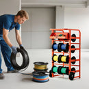 Vadu ruļļu statīvs ar 11 stieņiem — kabeļu turētājs rūpnieciskai un elektropreču tirdzniecības lietošanai