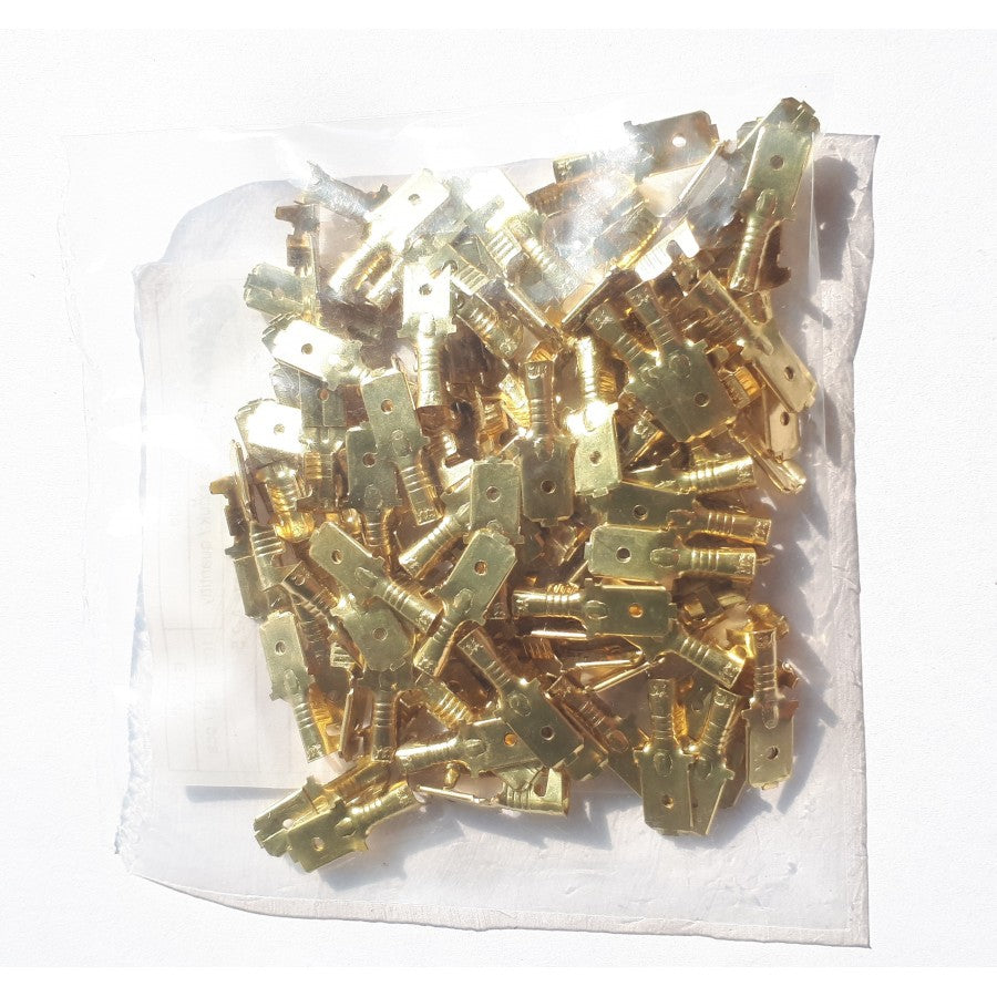 KAMAR – tēviņa vadu konektori A-2.5, 6,3 mm, 100 gab.