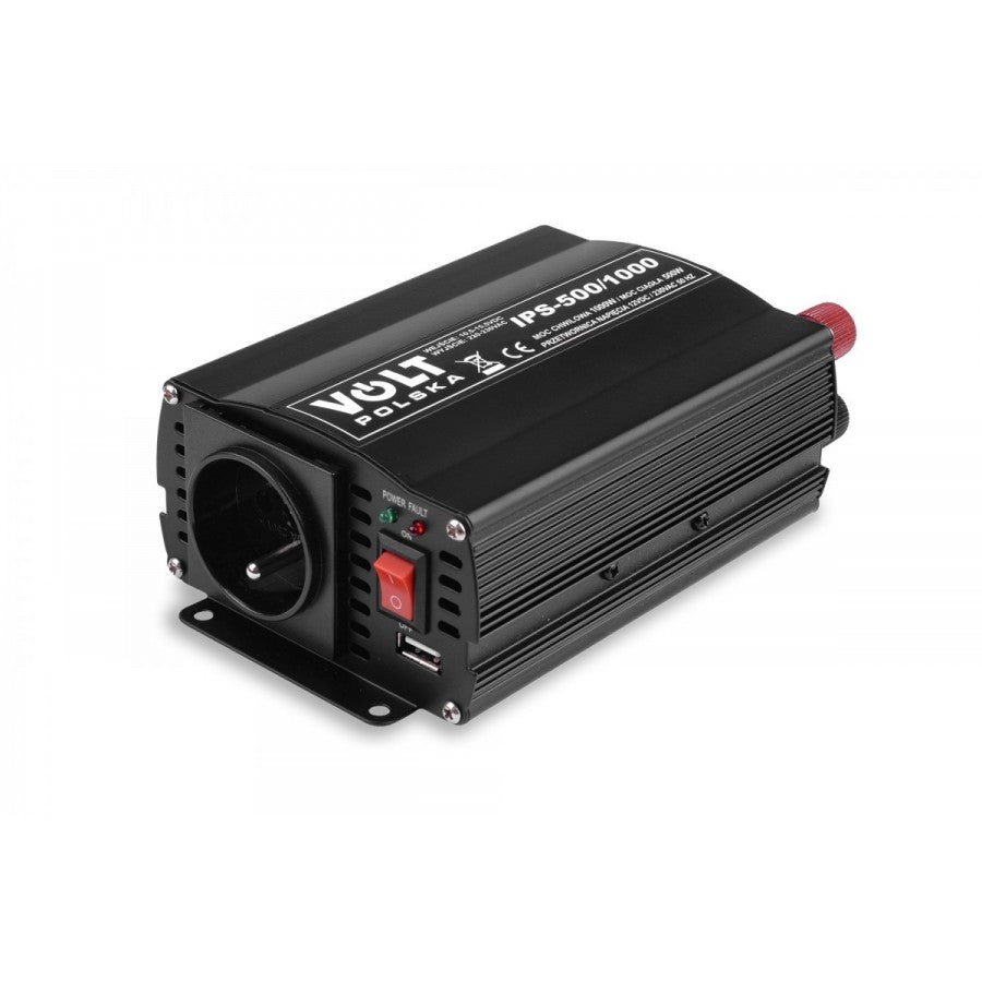 VOLT Polska IPS 500/1000 sprieguma pārveidotājs, 12 V uz 230 V, 500 W