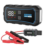 AVAPOW E5 PRO 12 V pārnēsājamais auto akumulatora starteris, 2000 A, 44,4 Wh, līdz 7 L benzīna un 4 L dīzeļdzinējiem, ar USB uzlādi un LED lukturi