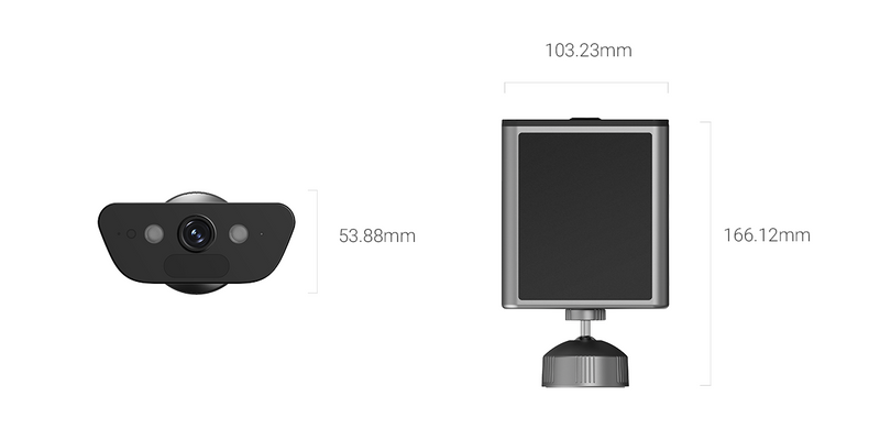 EZVIZ EB5 4K viedās mājas saules baterijas kamera C tips, Iebūvēts 1,4 W saules panelis, ar krāsu nakts redzamību, divvirzienu saruna, Atbalsta Wi-Fi 6 tīklu (2,4 GHz), H.265 video saspiešana⁴