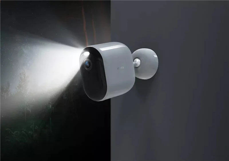 Xiaomi Mi wireless outdoor security camera with battery, high resolution full HD 2.5K 4 Mpix 2560x1440px + gateway, 5,200 mAh, 150°, IP66 waterproof, color night vision, recognizes people, built-in spotlight
