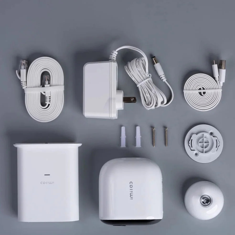 Xiaomi Mi wireless outdoor security camera with battery, high resolution full HD 2.5K 4 Mpix 2560x1440px + gateway, 5,200 mAh, 150°, IP66 waterproof, color night vision, recognizes people, built-in spotlight