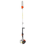 VEVOR benzīna teleskopiskais zaru zāģis ar 33 cm³ divtaktu dzinēju, 20,3 cm griešanas sliedi, 850 ml degvielas tvertni un pagarinājumu no 2,08 līdz 3,58 m, jaudīgs bezvadu ķēdes zāģis koku apgriešanai un kopšanai