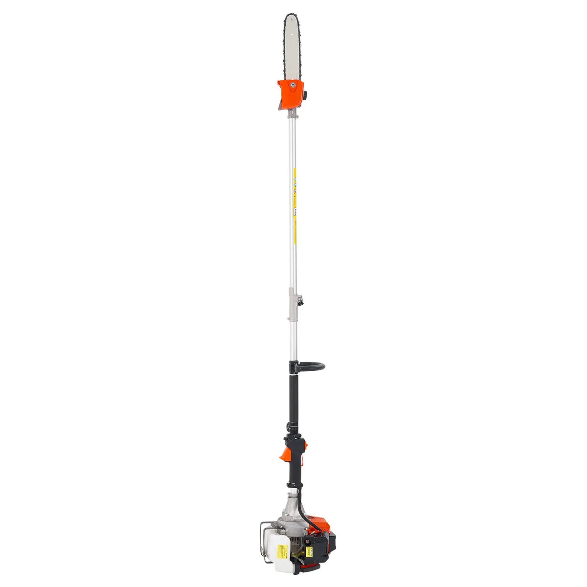 VEVOR benzīna teleskopiskais zaru zāģis ar 33 cm³ divtaktu dzinēju, 20,3 cm griešanas sliedi, 850 ml degvielas tvertni un pagarinājumu no 2,08 līdz 3,58 m, jaudīgs bezvadu ķēdes zāģis koku apgriešanai un kopšanai