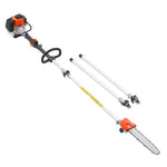 VEVOR benzīna teleskopiskais zaru zāģis ar 25 cm³ divtaktu dzinēju, 30,5 cm griešanas sliedi, 650 ml degvielas tvertni un pagarinājumu no 2,12 līdz 3,62 m, jaudīgs bezvadu ķēdes zāģis koku apgriešanai un kopšanai