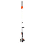VEVOR benzīna teleskopiskais zaru zāģis ar 25 cm³ divtaktu dzinēju, 30,5 cm griešanas sliedi, 650 ml degvielas tvertni un pagarinājumu no 2,12 līdz 3,62 m, jaudīgs bezvadu ķēdes zāģis koku apgriešanai un kopšanai