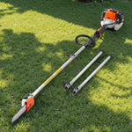 VEVOR benzīna teleskopiskais zaru zāģis ar 33 cm³ divtaktu dzinēju, 20,3 cm griešanas sliedi, 850 ml degvielas tvertni un pagarinājumu no 2 līdz 3,5 m, jaudīgs bezvadu ķēdes zāģis koku apgriešanai un kopšanai