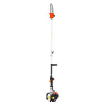 VEVOR benzīna teleskopiskais zaru zāģis ar 33 cm³ divtaktu dzinēju, 20,3 cm griešanas sliedi, 850 ml degvielas tvertni un pagarinājumu no 2 līdz 3,5 m, jaudīgs bezvadu ķēdes zāģis koku apgriešanai un kopšanai