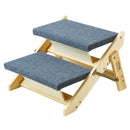 VEVOR 2-in-1 salokāmās koka suņu kāpnes/pakāpieni ar 2 pakāpieniem līdz 50 kg