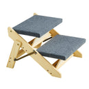 VEVOR 2-in-1 salokāmās koka suņu kāpnes/pakāpieni ar 2 pakāpieniem līdz 50 kg