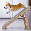 VEVOR Koka mājdzīvnieku kāpnes/pakāpieni ar 4 pakāpieniem, 2-in-1 salokāmas suņu kāpnes, līdz 68 kg
