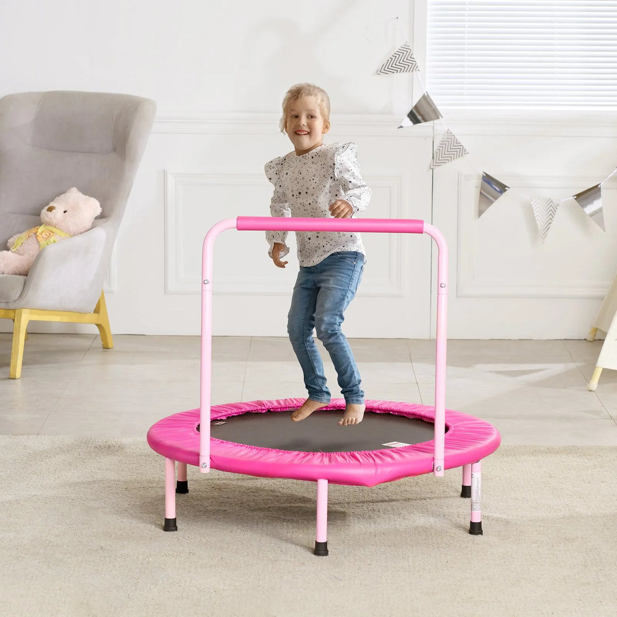 Saliekams bērnu mini batuts 91 cm iekštelpām un ārtelpām