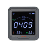 VEVOR oglekļa dioksīda (CO₂) monitors ar temperatūras un mitruma displeju, CO₂ kontrolieris ar 4,57 m NDIR sensora kabeli, CO₂ sensors lietošanai ārā, mājās, birojā, automašīnā un sienas montāžai