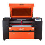 VEVOR 60 W CO₂ lāzera gravēšanas un griešanas iekārta, darba laukums 600 × 400 mm, ar 4 virzienu gaisa asistenci, savietojama ar LightBurn, CorelDRAW un RDWorks, piemērota kokam, akrilam un stiklam