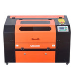 VEVOR 60 W CO₂ lāzera gravēšanas un griešanas iekārta, darba laukums 600 × 400 mm, ar 4 virzienu gaisa asistenci, savietojama ar LightBurn, CorelDRAW un RDWorks, piemērota kokam, akrilam un stiklam