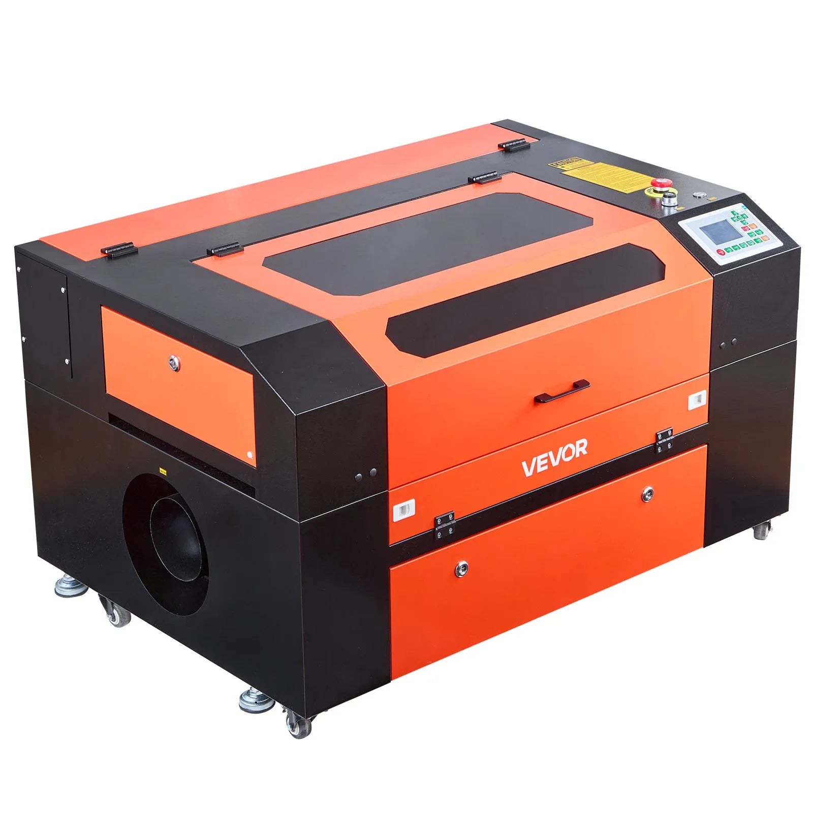 VEVOR 60 W CO₂ lāzera gravēšanas un griešanas iekārta, darba laukums 600 × 400 mm, ar 4 virzienu gaisa asistenci, savietojama ar LightBurn, CorelDRAW un RDWorks, piemērota kokam, akrilam un stiklam