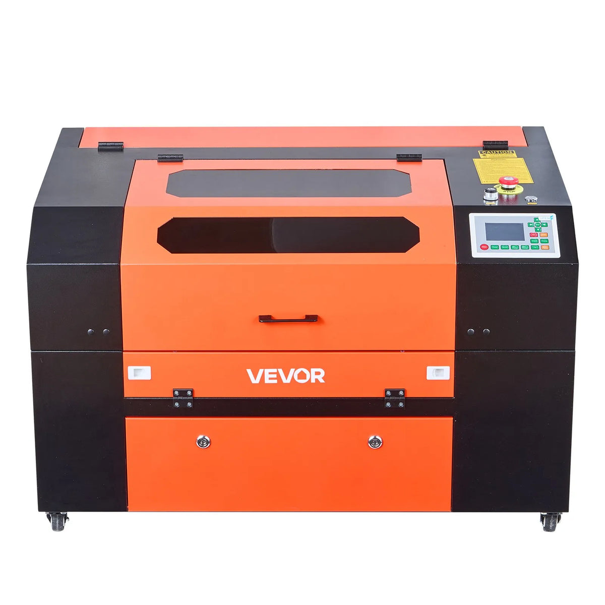 VEVOR 50 W CO₂ lāzera gravēšanas un griešanas iekārta, darba laukums 500 × 300 mm, ar 4 virzienu gaisa asistenci, savietojama ar LightBurn, CorelDRAW un RDWorks, piemērota kokam, akrilam un stiklam