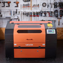 VEVOR 50 W CO₂ lāzera gravēšanas un griešanas iekārta, darba laukums 500 × 300 mm, ar 4 virzienu gaisa asistenci, savietojama ar LightBurn, CorelDRAW un RDWorks, piemērota kokam, akrilam un stiklam
