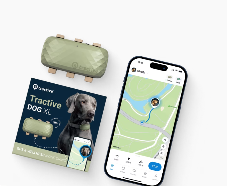 Piegāde 10 dienu laikā_Tractive GPS XL izsekotājs suņiem — ilgāks akumulatora darbības laiks.(nepieciešama abonēšana)