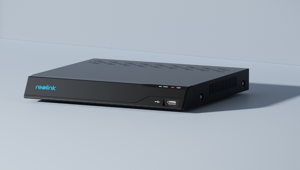 Reolink | PoE NVR 24/7 for continuous recording NVS16 2, 16 channels. Supports cameras up to 16 MP. Built-in 4TB hard drive.