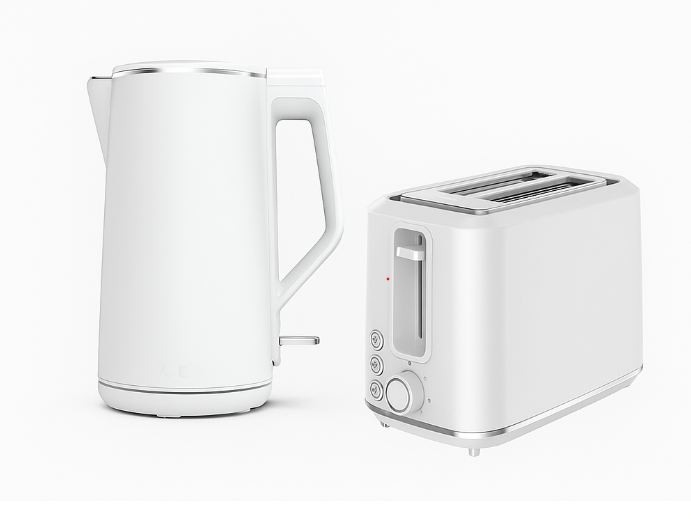 Virtuves komplekts – elektriskā tējkanna un tosteris (AEK0002 + ATS0001W)