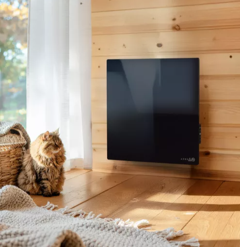 AENO Infrasarkanais + Konvekcijas sildītājs | 500W | 60–120 °C | Wi-Fi vadība Melns