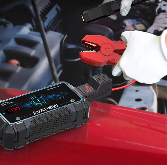 Avapow A9 PRO 12V auto starteris 2500A automašīnas akumulatora starteris, Bezvadu uzlāde 16000mAh jauda