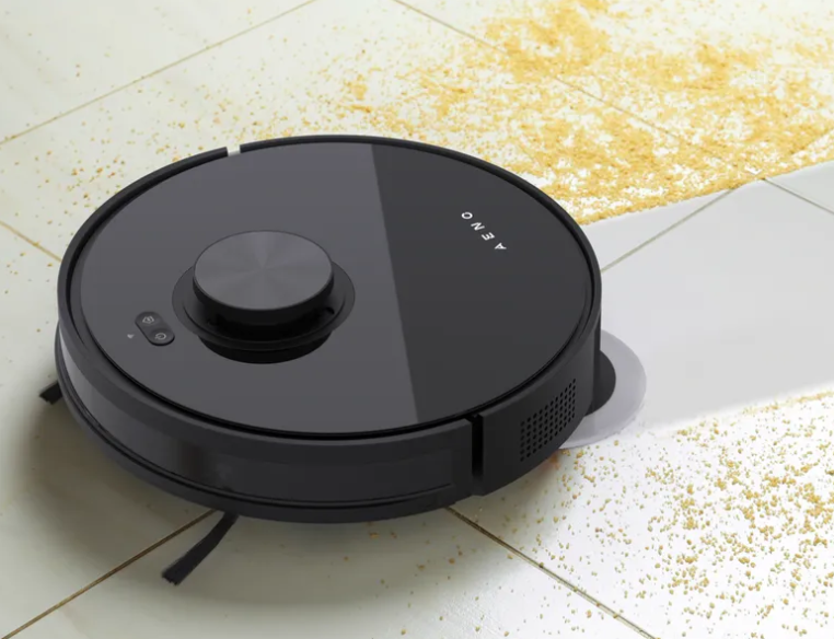 AENO RC5S Робот-пылесос, влажная и сухая уборка. Мощность 4000PA. До 120 мин. Черный