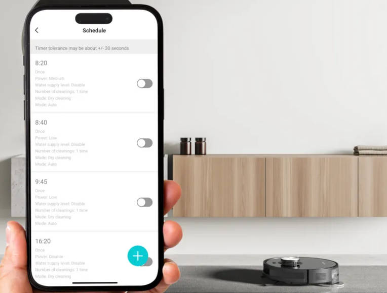 AENO RC5S Робот-пылесос, влажная и сухая уборка. Мощность 4000PA. До 120 мин. Черный