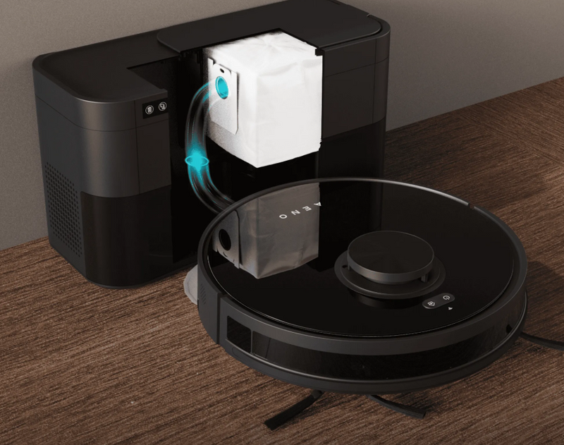 AENO RC5S Робот-пылесос, влажная и сухая уборка. Мощность 4000PA. До 120 мин. Черный