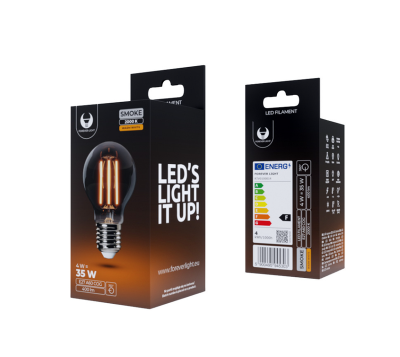 12m E27 spuldžu virtene ar iekļautām 10 spuldzēm 4W LED filament A60 smoked ,2000K,starp cokoliem 1m x10 cokoli, ūdensdroša IP65, AC220-240V, 1.4kg, melna, ar 220V rozeti beigās un kontakdakšu sākumā, iespējams saslēgt vairākas virknē