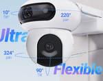 EZVIZ H90 Dual 2K (4MP+4MP) WIFI- 2,4GHz Ar 2 grozāmiem objektīviem Krāsaina nakts redzamība, cilvēka un automašīnu izsekošana, sirēna, divvirzienu audio