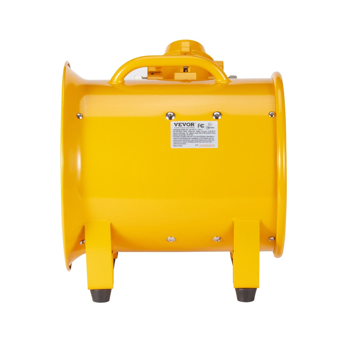 VEVOR 304.8mm Izplūdes Ventilators Pūtejs Pārnēsājams ar 3m Strāvas Vadu - Industrijas Ventilators