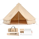 Палатка VEVOR Canvas Bell Tent, 4 сезона 4 м Юрта с печным отверстием, дышащая, до 6 человек, семейный кемпинг, охота на природе и вечеринки